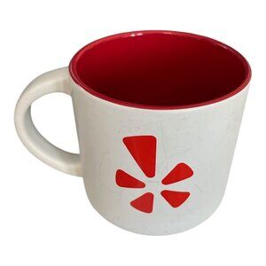 Yelp Logo Coffee Mug – Red Interior – White Exterior – 3.5 x 3.5 – Promotional C